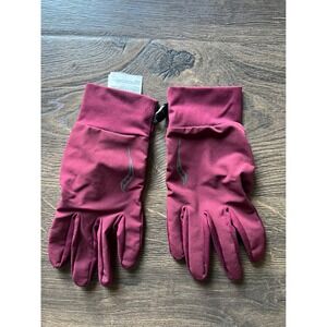 Saucony Running Gloves Burgundy Maroon Touchscreen Reflective XL SAU800054